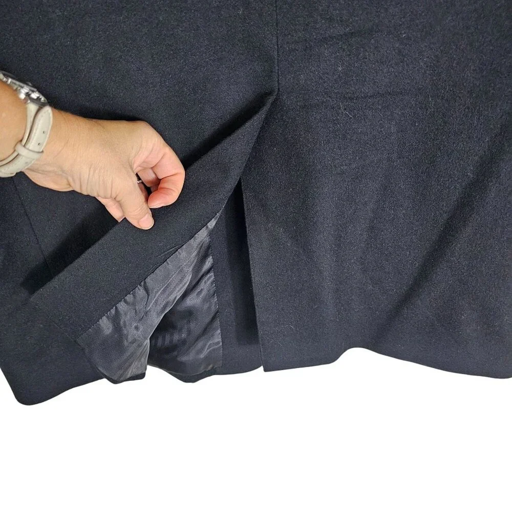 Club Room Wool‎ Silk Cashmere Blazer 48L Black Quiet Luxury Office Old Money